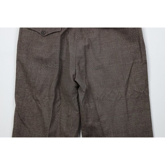 Vtg 60s 70s Streetwear Mens 32x28 Heavy Wool Flannel Wide Leg Chino Pants USA - Picture 11 of 13